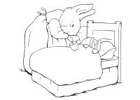 A coloring page of peter rabbit